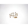 ELEMENT TUYAUTERIE ET 2 AMPOULES EN BOIS