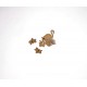 FLAMAN ET FLEURS EN BOIS 3 PIECES