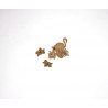 FLAMAN ET FLEURS EN BOIS 3 PIECES