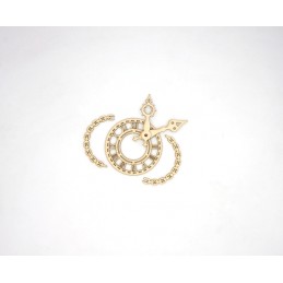 CADRAN HORLOGE DEMI CHAINES ET AIGUILLES EN CARTON