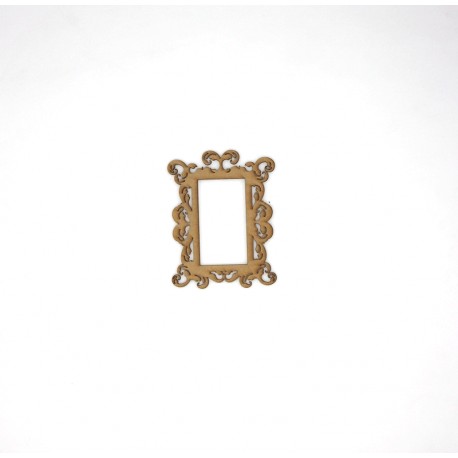 CADRE RECTANGLE VOLUTES BAROQUE 11.5 CM x 15 CM