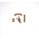 METRES CISEAUX BOBINE EN BOIS 4 PIECES