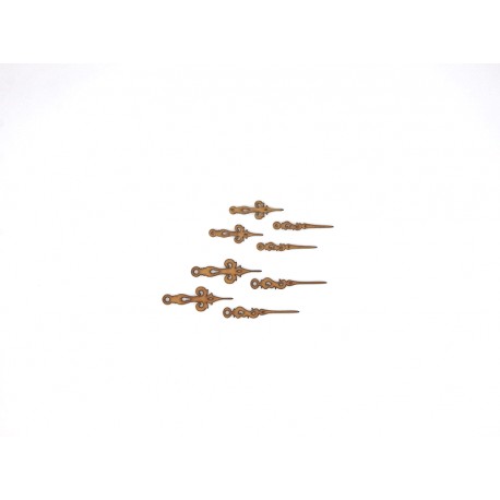 AIGUILLES D'HORLOGE EN BOIS 2 TAILLES 8 PIECES