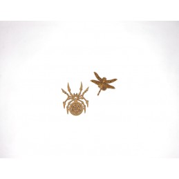 ARAIGNEE ET LIBELLULE STEAMPUNK EN BOIS