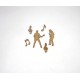MUSICIENS ET NOTES EN BOIS