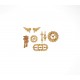 STEAMPUNK SET CADRAN CHAINE VELO AILES EN BOIS 8 PIECES