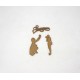 PHOTOGRAPHES ET MOT EN BOIS 3 PIECES