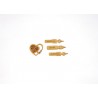 PLUMES ET COEUR EN BOIS 4 PIECES