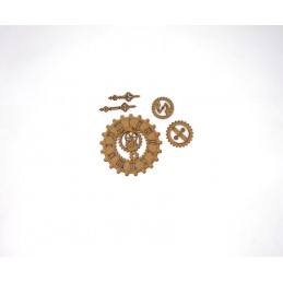 CADRAN ENGRENAGES AIGUILLES ENGRENAGES EN BOIS 5 PIECES