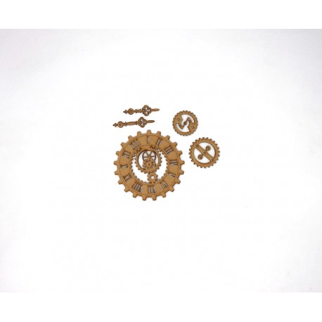 CADRAN ENGRENAGES AIGUILLES ENGRENAGES EN BOIS 5 PIECES
