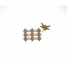 GRILLE ENGRENAGES LIBELLULE EN BOIS 2 PIECES