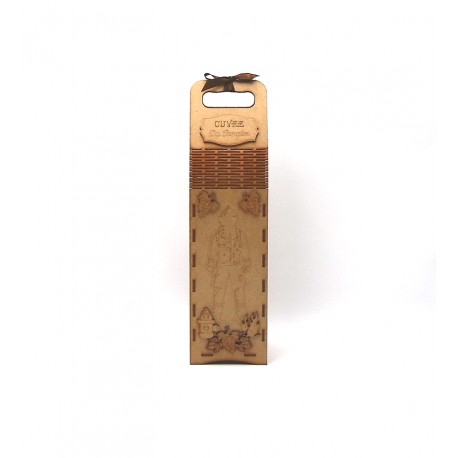 PORTE BOUTEILLE EN BOIS CUVEE DU POMPIER