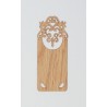 MARQUE PAGE MOTIF COEUR EN BOIS COLORIS NOYER 14 CM x 5.9 CM