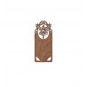 MARQUE PAGE MOTIF FEE EN BOIS FONCE 6.5 CM x 15 CM