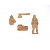 POMPIER SET 4 PIECES EN BOIS