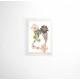 FLEURS SECHEES 4 MODELES COLORIS VIOLET ROSE CREME PLANCHE 8 CM X 11 CM