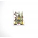 FLEURS SECHEES VIOLETTES PAPILLON PLANCHE 9.5 CM X 13.5 CM