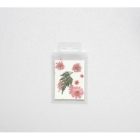 FLEURS SECHEES MINIS COLORIS ROSE PLANCHE 6 CM X 7.5 CM