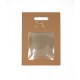 5 POCHETTES -SACHETS A SOUFLET FENETRE TRANSPARENTE PAPIER KRAT