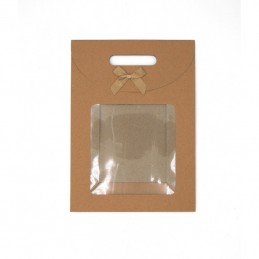 5 POCHETTES -SACHETS A SOUFLET FENETRE TRANSPARENTE PAPIER KRAT