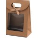 SACHET- POCHETTE KRAFT A SOUFFLET ET FENETRE TRANSPARENTE