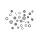 ENGRENAGES 2 TONS TAILLES VARIEES 26 PIECES