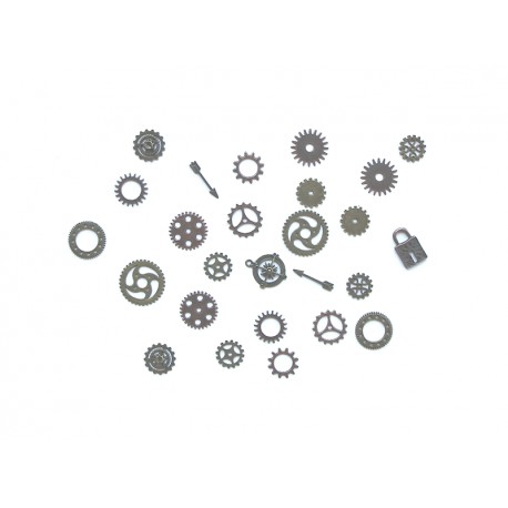 ENGRENAGES 2 TONS TAILLES VARIEES 26 PIECES