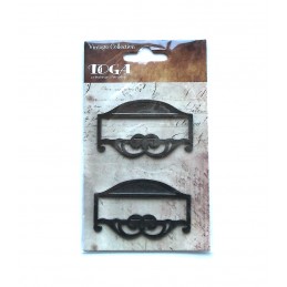 PORTE ETIQUETTE EN METAL TOGA 2 PIECES