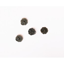 POIGNEES FLEUR EN METAL 4 PIECES