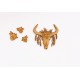 CRANE BOHO ET 3 FLEURS EN BOIS
