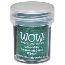 WOW POWDER GREEN GLITZ POUDRE A EMBOSSER PAILLETEE