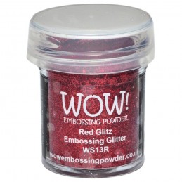 WOW POWDER RED GLITZ POUDRE A EMBOSSER PAILLETEE