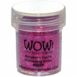 WOW POWDER RASPBERRY COULIS POUDRE A EMBOSSER PAILLETEE