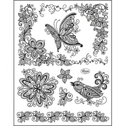 TAMPONS SCRIBBLE BUTTERFLY VIVA DECOR