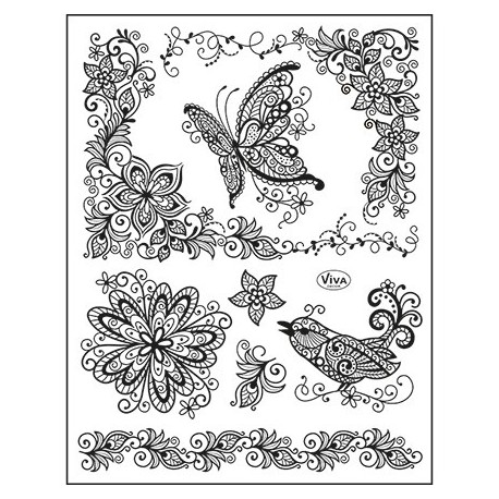 TAMPONS SCRIBBLE BUTTERFLY VIVA DECOR