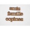 MOTS AMIS COPINES FAMILLE EN BOIS