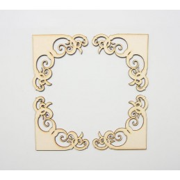 EMBELLISSEMENTS EN CARTON ANGLES VOLUTES X 4