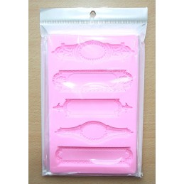 MOULE SILICONE COLORIS ROSE 5 ETIQUETTES