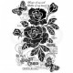 TAMPON TRANSPARENT WOODWARE VINTAGE ROSES