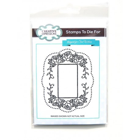 TAMPON CAOUTCHOUC ROSE NOSTALGIA CREATIVE EXPRESSION FRETWORK FRAME