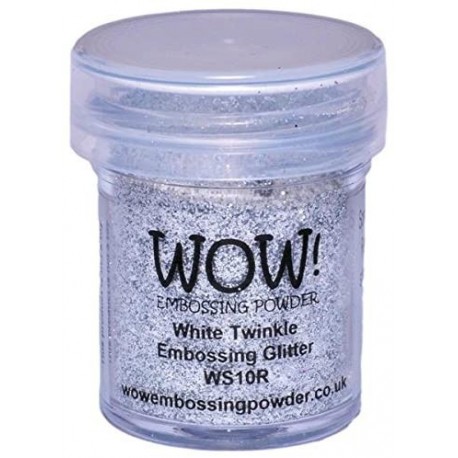 WOW POWDER WHITE TWINKLE POUDRE A EMBOSSER PAILLETEE