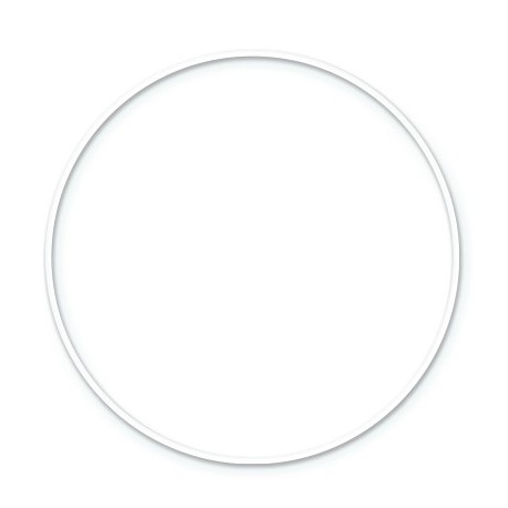 CERCLE BLANC METAL POUR ATTRAPE REVE OU ABAT- JOUR 30 CM 